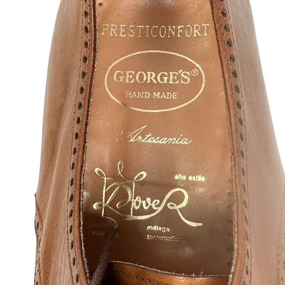 George’s Shoes Artesania Artisan Wingtip Oxford Men’s US 10 A Handmade Brown - Picture 7 of 8